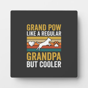 Opa Grootvader Hondenliefhebber Retro Fotoplaat