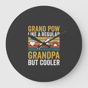 Opa Grootvader Hondenliefhebber Retro Grote Klok