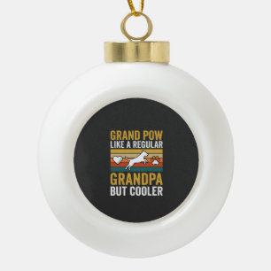 Opa Grootvader Hondenliefhebber Retro Keramische Bal Ornament