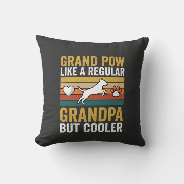 Opa Grootvader Hondenliefhebber Retro Kussen (Voorkant)