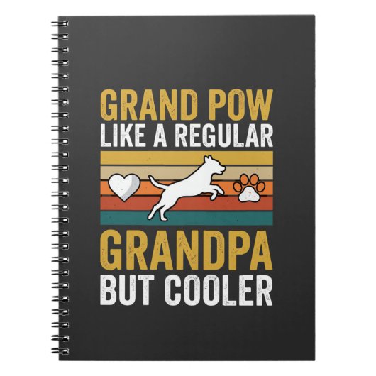 Opa Grootvader Hondenliefhebber Retro Notitieboek (Voorkant)