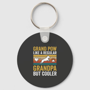 Opa Grootvader Hondenliefhebber Retro Sleutelhanger