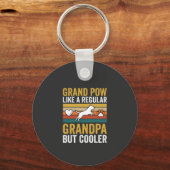 Opa Grootvader Hondenliefhebber Retro Sleutelhanger (Voorkant)