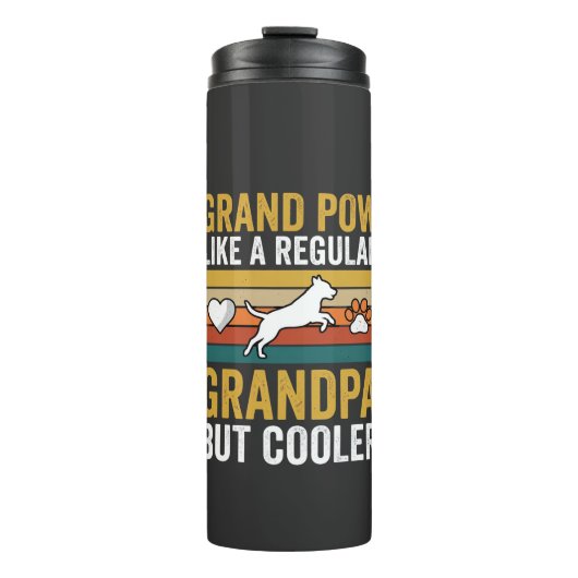 Opa Grootvader Hondenliefhebber Retro Thermosbeker (Voorkant)
