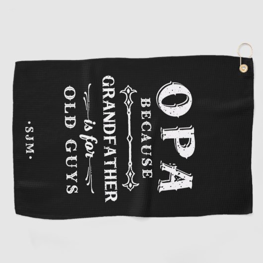 Opa | Grootvader is voor oude jongens Golfhanddoek (Horizontaal)
