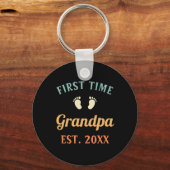 Opa Grootvader Oma Opa Voor het eerst opa geworden Sleutelhanger (Voorkant)
