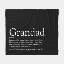 Opa Grootvader Opa Definitie Fleece Deken