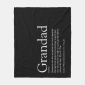 Opa Grootvader Opa Definitie Fleece Deken (Voorkant)
