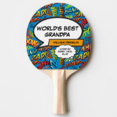 Opa Grootvader Opa Grappig Modern Cool Tafeltennisbatje (Voorkant)
