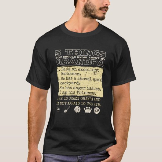 Opa grootvader opa kleindochter t-shirt (Voorkant)