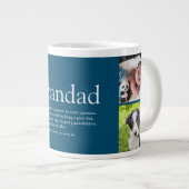Opa Grootvader Papa Definitie Fotocollage Grote Koffiekop (Voorkant rechts)