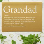 Opa, Grootvader, Papa Definitie Goud Glitter Theedoek (Gevouwen)
