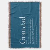 Opa Grootvader Papa Grootvader Definitie Blauw Deken (Voorkant Verticaal)