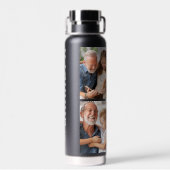 opa | Grootvader Simple 4 Photo Black Waterfles (Achterkant)