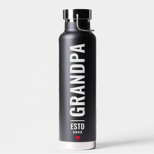 opa | Grootvader Simple 4 Photo Black Waterfles (Links)
