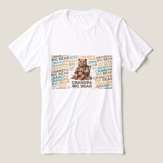 Opa Grote Beer majestueus ontwerp Tri-Blend Shirt (Design voorkant)