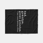 Opa Grote Opa Grappige Vaders Dag Grote oma Fleece Deken (Voorkant (Horizontaal))