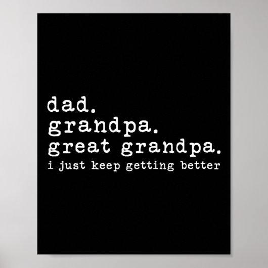 Opa Grote Opa Grappige Vaders Dag Grote oma Poster (Voorkant)