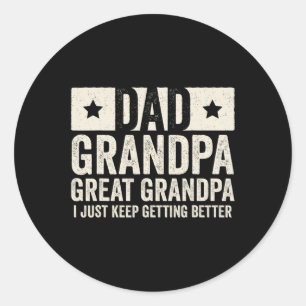 Opa Grote Opa Vader#39; s Dag Van Grandki Ronde Sticker