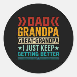 Opa Grote Opa Vaders Dag Ronde Sticker