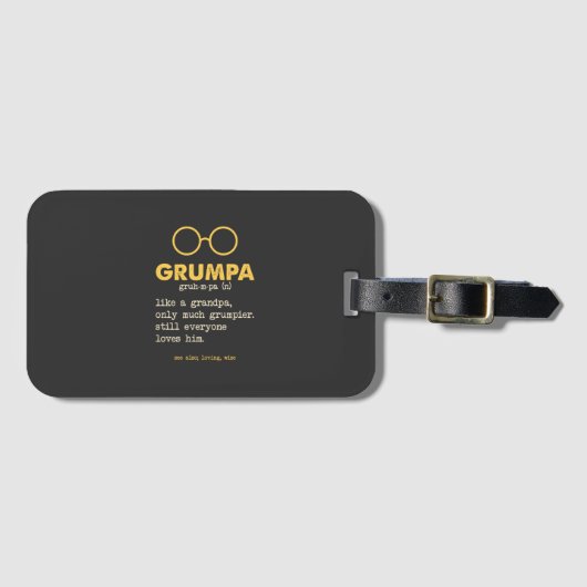 Opa - Grumpa - Definitie Bagagelabel (Voorkant (horizontaal))