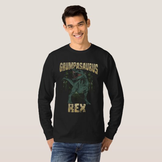 Opa Grumpasaurus Rex Dinosaur T Rex T-shirt (Voorkant volledig)