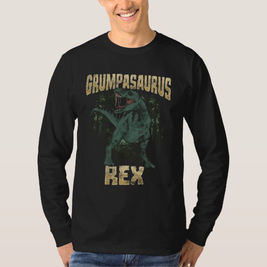 Opa Grumpasaurus Rex Dinosaur T Rex T-shirt (Voorkant)