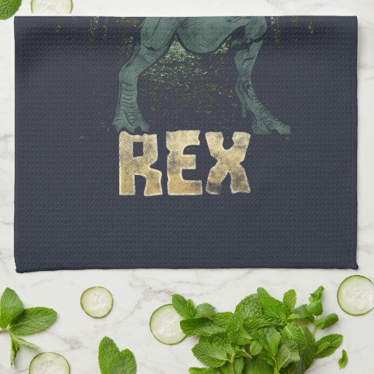 Opa Grumpasaurus Rex Dinosaur T Rex Theedoek (Gevouwen)
