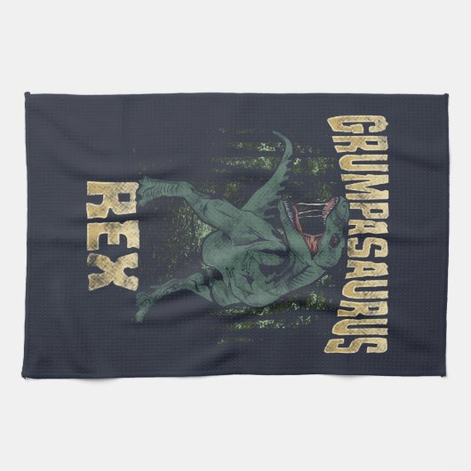 Opa Grumpasaurus Rex Dinosaur T Rex Theedoek (Horizontaal)