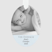 Opa GSon 1st Kerstmis Aangepaste foto naam Ornament (voorkant)