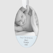 Opa GSon 1st Kerstmis Aangepaste foto naam Ornament (voorkant)