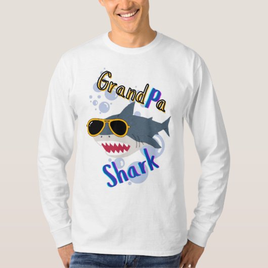 Opa haai, cool met bril t-shirt (Voorkant)