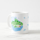 Opa Haai - Groen Koffiemok (Voorkant links)