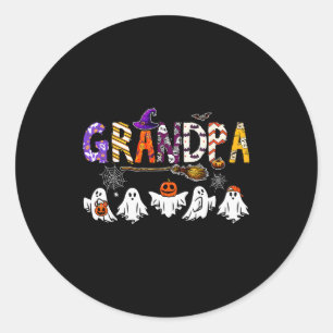 Opa Halloween Boe Geest Horror Kostuum Grappig P Ronde Sticker