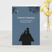 Opa Happy Birthday met Cute Dog en Cat Kaart (Gele Bloem)