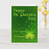 Opa, Happy St Patrick's day card Kaart (Gele Bloem)
