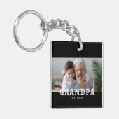 Opa heeft de moderne typografie foto opgericht sleutelhanger (Voorkant Links)