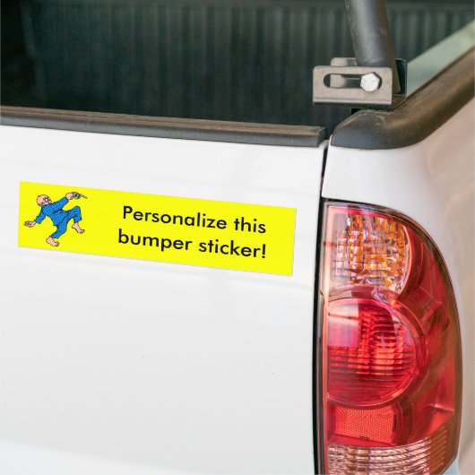 Opa heeft een Pistool. (Pas dit aan!) Bumpersticker (Op Truck)