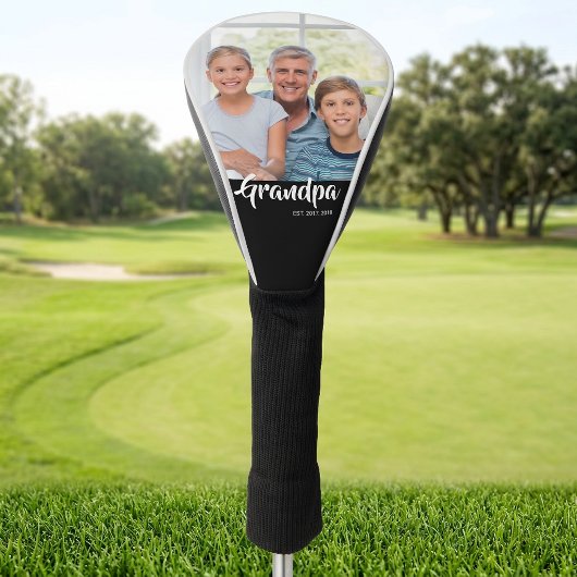 Opa heeft het moderne schrift foto ingesteld golfheadcover