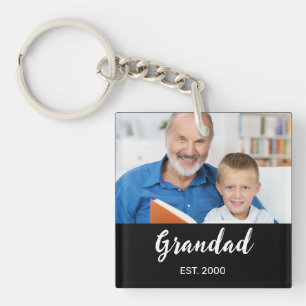 Opa heeft het moderne schrift foto sleutelhanger