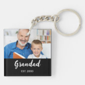 Opa heeft het moderne schrift foto sleutelhanger (Achterkant)