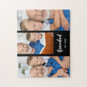 Opa heeft Modern Schrift 3 Foto opgericht Legpuzzel (Verticaal)