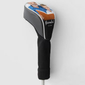 Opa heeft modern schrift foto ingesteld golfheadcover (Schuin)