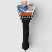 Opa heeft modern schrift foto ingesteld golfheadcover (Voorkant)