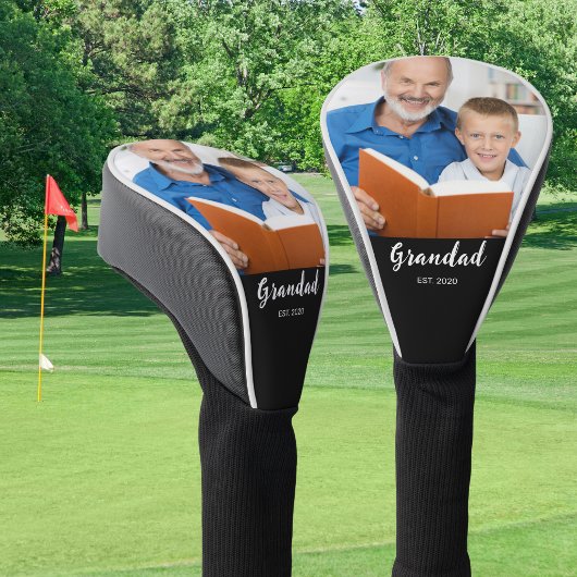 Opa heeft modern schrift foto ingesteld golfheadcover