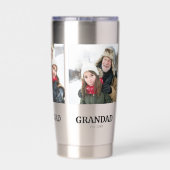 Opa heeft moderne 3 foto ingesteld geïsoleerde drinkbeker (Achterkant)