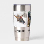 Opa heeft moderne 3 foto ingesteld geïsoleerde drinkbeker (Voorkant)
