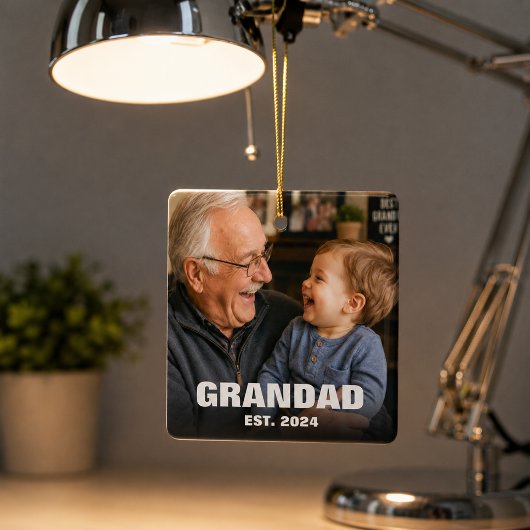 Opa heeft moderne foto gemaakt keramisch ornament