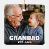 Opa heeft moderne foto gemaakt keramisch ornament (Achterkant)