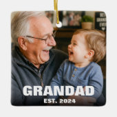 Opa heeft moderne foto gemaakt keramisch ornament (Voorkant)